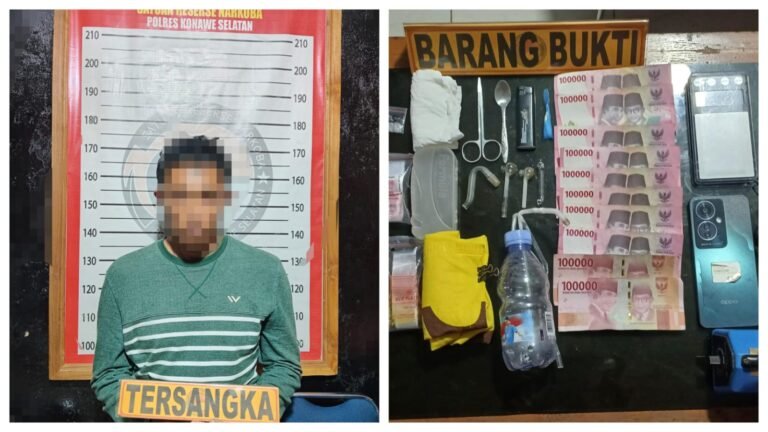 Polres Konsel Tangkap Pengedar Sabu 132 Gram di Laeya