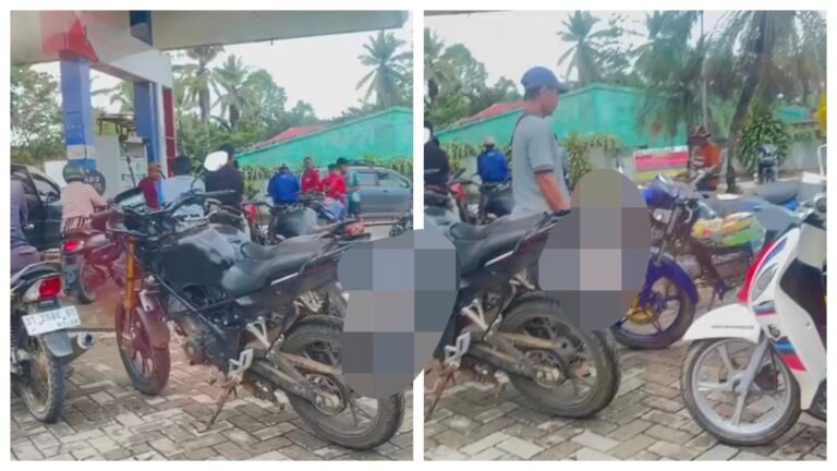 Motor Thunder Diduga Modifikasi Antre BBM Subsidi di SPBU Motaha