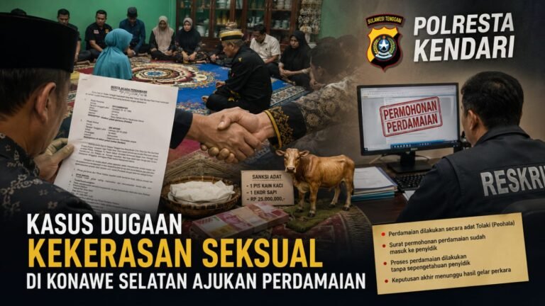 Kasus Dugaan Kekerasan Seksual di Konawe Selatan Ajukan Perdamaian