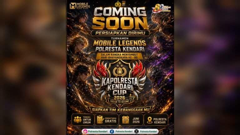 Kapolresta Kendari Cup 2026, Turnamen Mobile Legends Segera Digelar