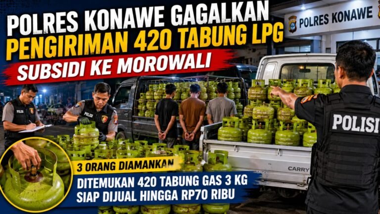 Polres Konawe Gagalkan Pengiriman 420 Tabung LPG Subsidi ke Morowali