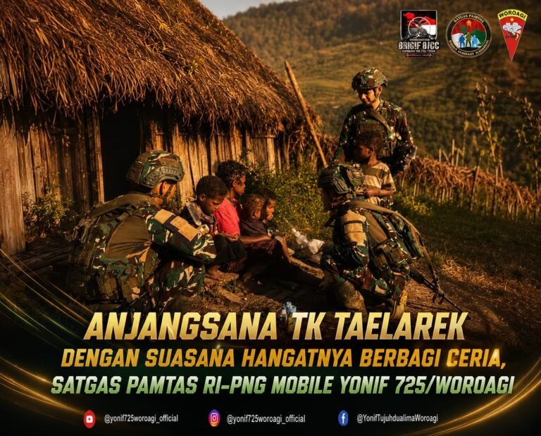 Satgas Yonif 725 Woroagi Pererat Silaturahmi dengan Warga Papua