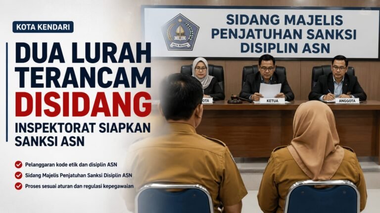 Dua Lurah Kendari Terancam Disidang, Inspektorat Siapkan Sanksi ASN