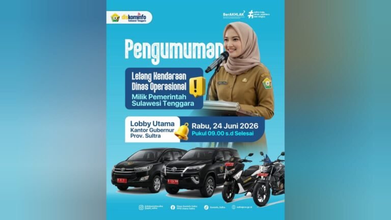 Pemprov Sultra Lelang Kendaraan Dinas