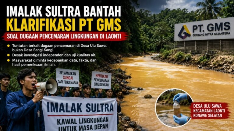 IMALAK Sultra Bantah Klarifikasi PT GMS Soal Dugaan Pencemaran