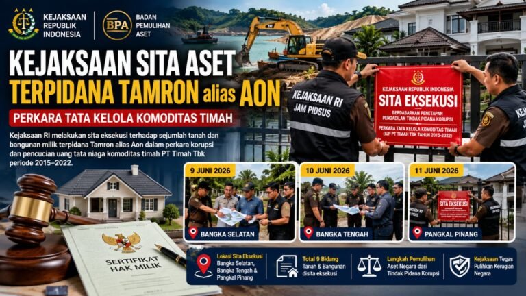 Kejaksaan Sita Aset Terpidana Korupsi Timah Tamron alias Aon