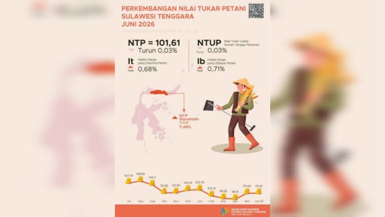 BPS: Nilai Tukar Petani Sultra Turun Tipis Jadi 101,61