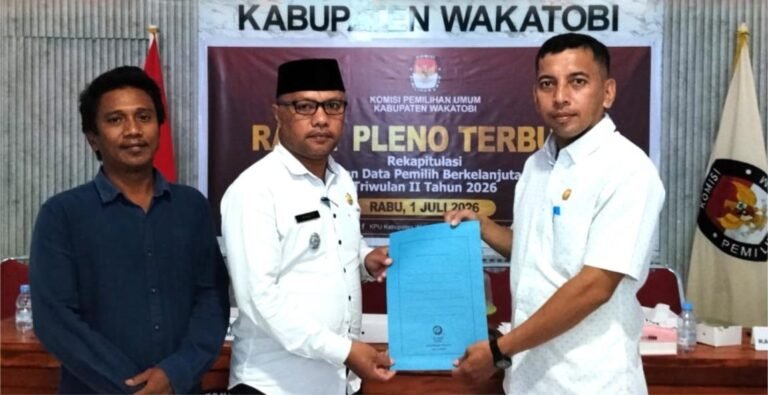 KPU Wakatobi Tetapkan 83.487 Pemilih pada PDPB Triwulan II 2026