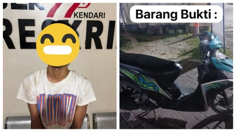 Polresta Kendari Tangkap Pelaku Curanmor, Diduga Beraksi di 20 TKP
