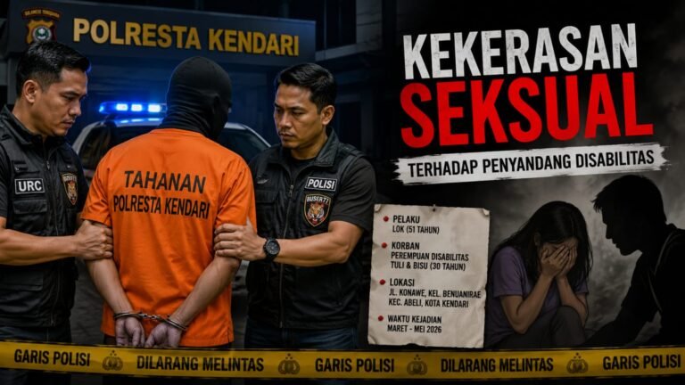 Polresta Kendari Tangkap Terduga Pelaku Kekerasan Seksual Penyandang Disabilitas