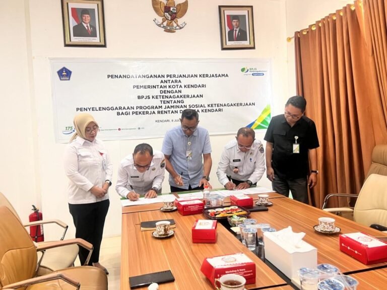 Pemkot Kendari Gandeng BPJS Ketenagakerjaan Lindungi Pekerja Rentan