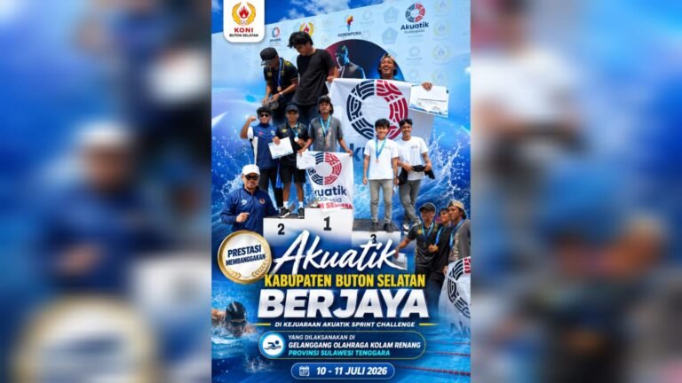 Akuatik Buton Selatan Borong 7 Medali di Sprint Challenge Sultra