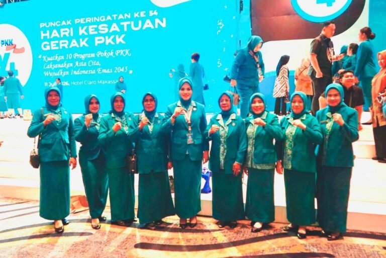 Ketua TP PKK Kendari Hadiri Puncak HKG PKK Ke-54