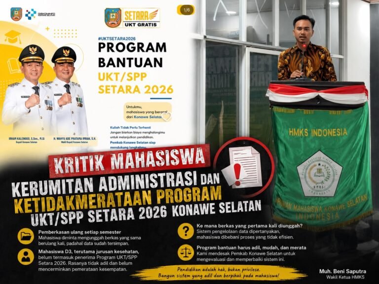 HMKS Soroti Administrasi dan Akses Bantuan UKT Mahasiswa Konawe Selatan