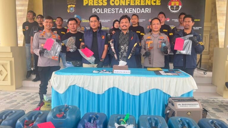 Polresta Kendari Ungkap Curanmor, BBM Subsidi, hingga Pencabulan Anak