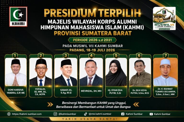 Yofialdi dan Doni Harsiva Pimpin Presidium KAHMI Sumbar