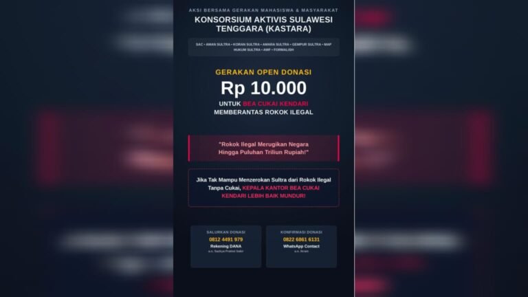 KASTARA Galang Donasi Rp10 Ribu Dukung Pemberantasan Rokok Ilegal