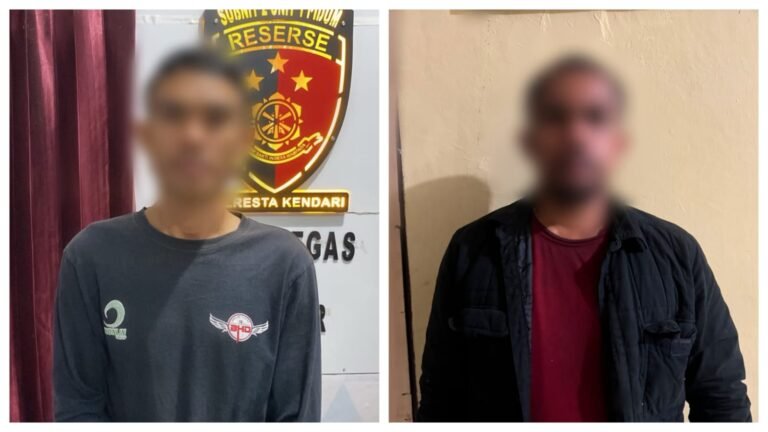 Polresta Kendari Tangkap Dua Pelaku Perusakan Warung Bersenjata Parang