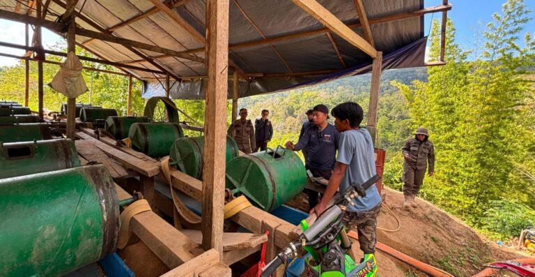 Polda Sultra Tindak Tambang Emas Ilegal, Puluhan Mesin Diamankan di Bombana