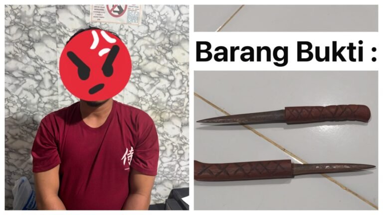 Polresta Kendari Tangkap DPO, Kedapatan Bawa Pisau Kembar di Puuwatu