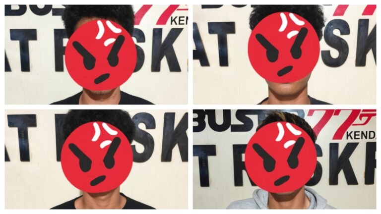 Polresta Kendari Tangkap Empat Pelaku Pembunuhan di Kawasan Eks MTQ