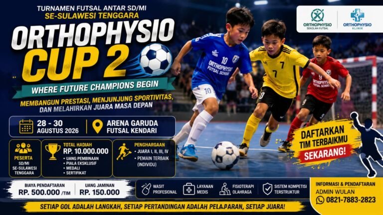 ORTHOPHYSIO CUP 2 Siap Cetak Bibit Atlet Futsal Sulawesi Tenggara