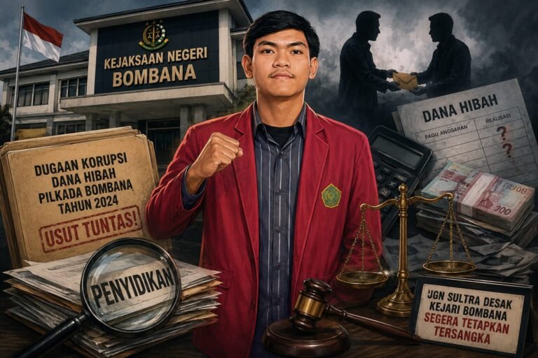 JGN Sultra Desak Kejari Bombana Tetapkan Tersangka Kasus Dana Hibah Pilkada