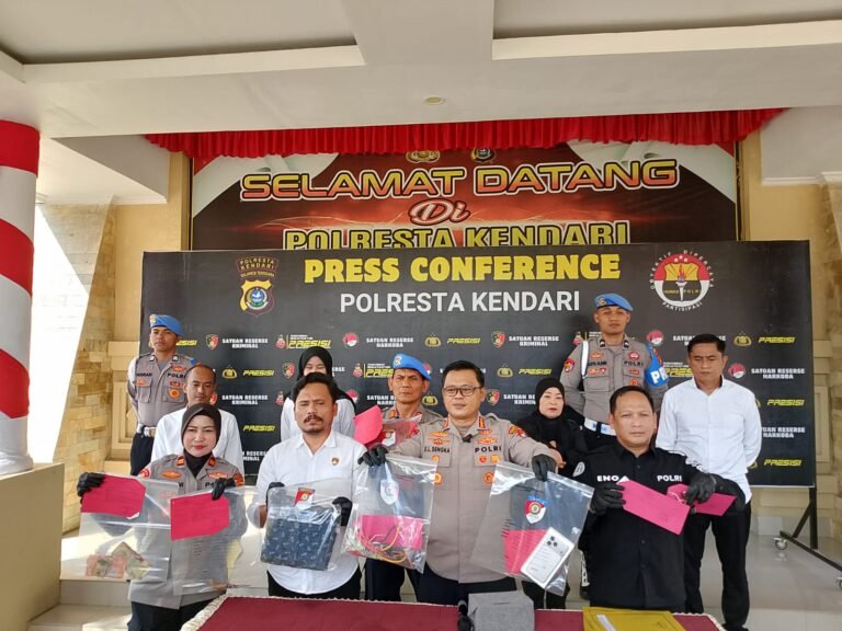 Polresta Kendari Tetapkan Tersangka, Sita Sabu 24,62 Gram dan Sinte 13,86 Gram